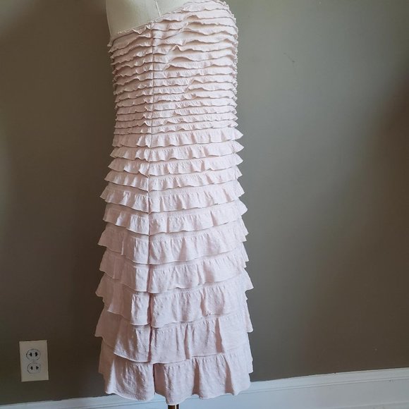 Express Strapless Overlay Layered Dress Medium - Picture 4 of 11